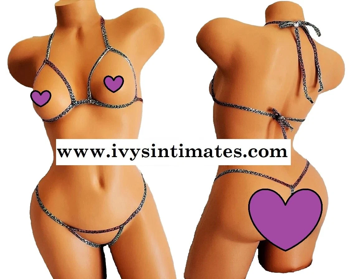 Brasieres y Estampado Animal Handmade Bra Sets para Mujeres