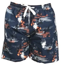 Mens Board Surf Swimming Shorts W/ Mesh Lining Navy Base Tree M/L 26"-30"