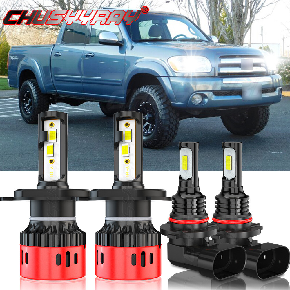LED Headlight + Fog Light Bulbs Kit For Toyota Tundra 2000-2003