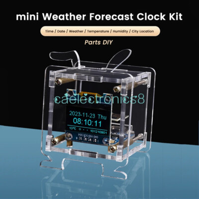 ESP8266 DIY Electronic Kit OLED Display Mini Clock + Shell DIY Soldering Project