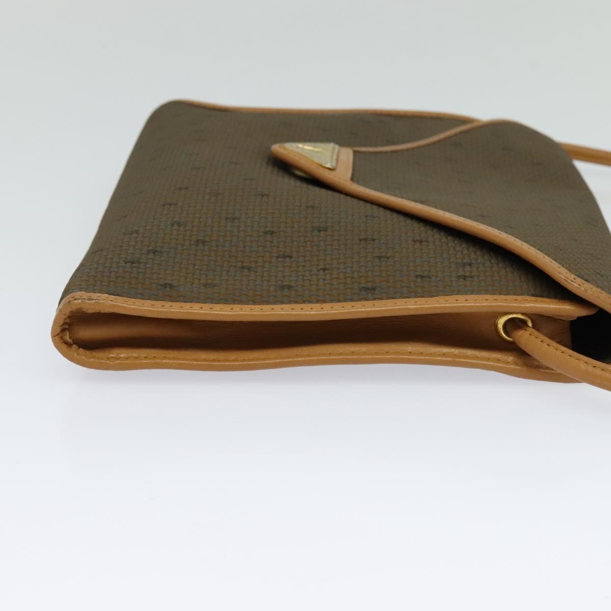 Borsa a tracolla SAINT LAURENT in pelle pvc marrone oro Auth 119580