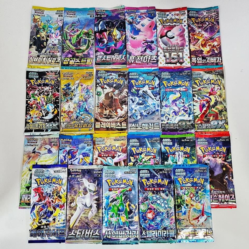 KOREAN RANDOM Pokemon TCG Cards PICK YOUR 2~300 PACKS Booster New Factory Sealed - Image 2 of 3