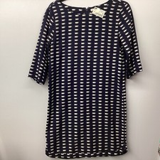 Gap Women’s Mini Dress Size: XS Cups Print All over 3/4 Sleeve Navy White