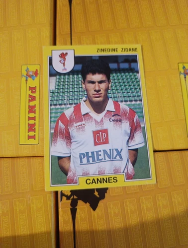 Panini Zinedine Zidane Rookie Foot 92 #43 As Cannes France  