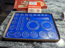 VINTAGE 1967 KENNER'S 401 SPIROGRAPH SET BOX BLUE TRAY AND ORIGINAL INSTRUCTIONS