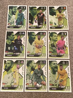 Topps Match Attax Extra 24/25 Shut Out Holographic FULL SET enthält ALLE 9 KARTEN