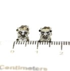 GIA IGI 14k white gold .97ct SI2 H princess diamond stud earrings Natural New — photo 6