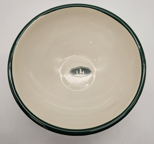 Set of 4 GSI Outdoors Enamelware 6" Bowls Green Trim Camping Utensils - Picture 3 of 12
