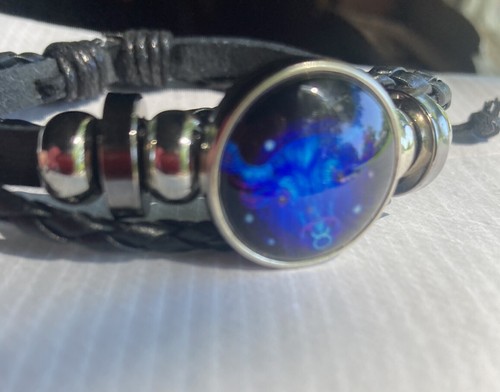 Night Glow Capricorn Zodiac Adjustable Bracelet Bangle Unisex Glow In The Dark - Picture 4 of 5