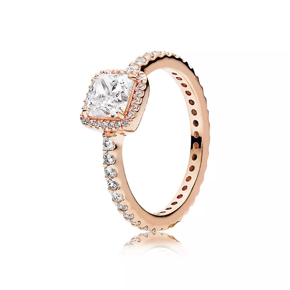 925 Silver Timeless Elegance Ring PANDORA Rose Clear CZ 180947CZ