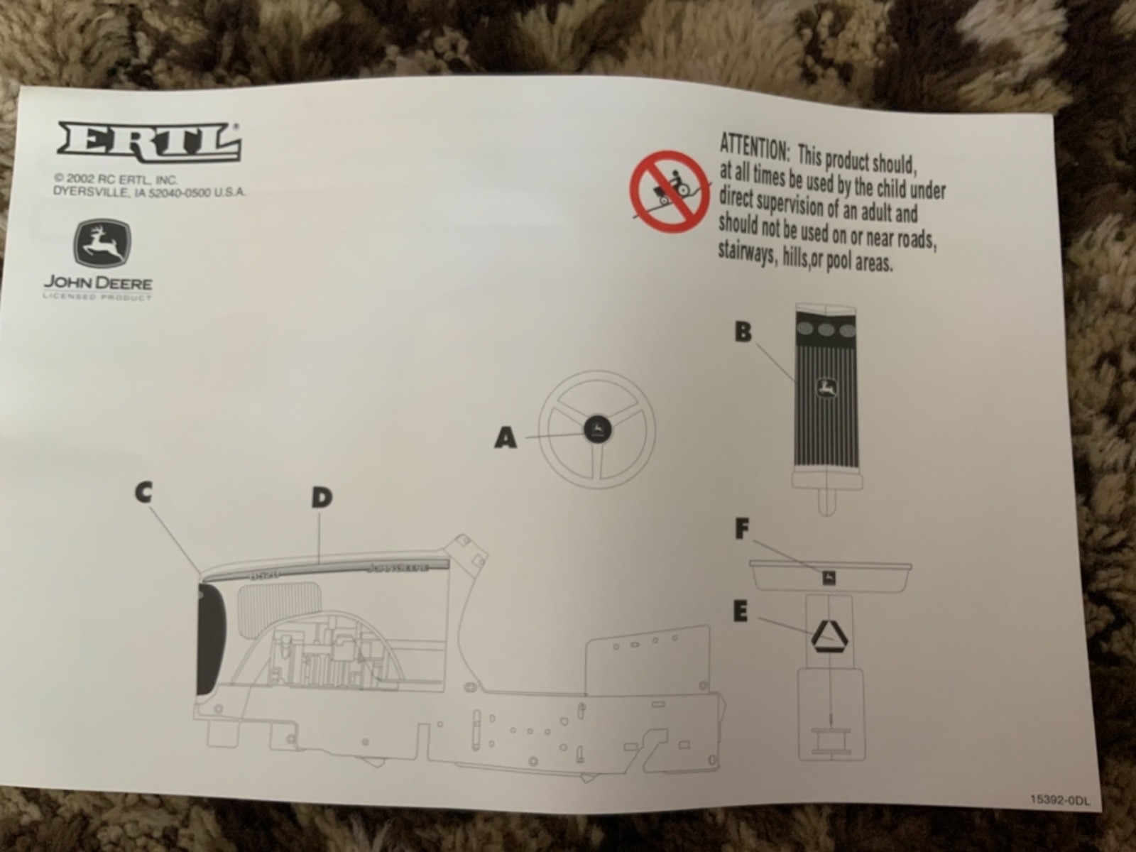 john deere 8520 pedal tractor