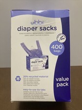 Disposable Baby Diaper Sacks Diaper Easy Tie Pet Waste Bags 400pc Lavender Scent