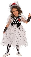 Ghost Girl White Spirit Apparition Fancy Dress Halloween Toddler Child Costume