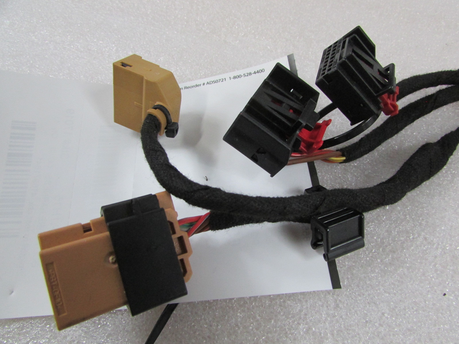 Lamborghini Huracan, Pigtail to Rear CBX Wire Harness, Used, P/N 4T0971641