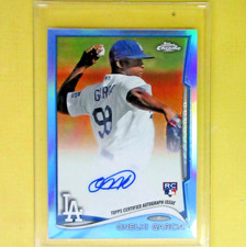 ONELKI GARCIA 2014 RC Topps Chrome Auto.  /199  Blue Refractors #133  LA Dodgers