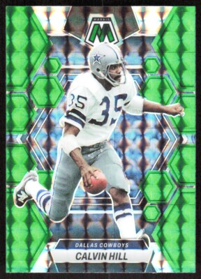 2023 698E Panini Mosaic Green PRIZM Calvin Hill Dallas Cowboys #61