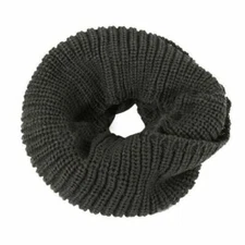 Wrapables Thick Knitted Winter Warm Infinity Scarf, Charcoal Grey