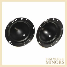 PAIR of 7" Lucas Type Metal Headlamp / Headlight Bowl / Bucket Austin, Morris