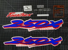 1987 87' TRX 250x 9pc Decals Stickers Fourtrax Graphics fender ATV Grey Plastics