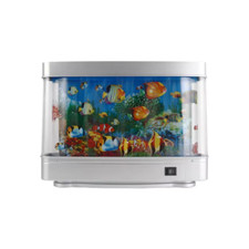Artificial Tropical Fish Tank Lamps Aquarium Decor Virtual Ocean in Motion Night