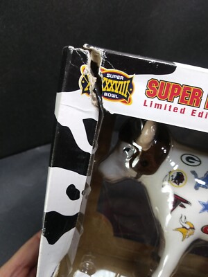 SUPER BOWL 38 XXXVIII 2004 NFL Cow'llectible ceramic cow figure