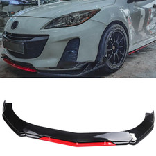 Front Bumper Lip Spoiler Splitter Body Kit For Mazda 2 3 6 Glossy Blackred