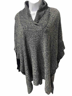 RD Style Women Medium Black Gray Marled Long Sleeve Layer  Sweater size XS#23