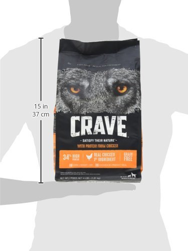 CRAVE Grain Free Adult Dry Dog Food 4 lb High Protein Chicken Formula