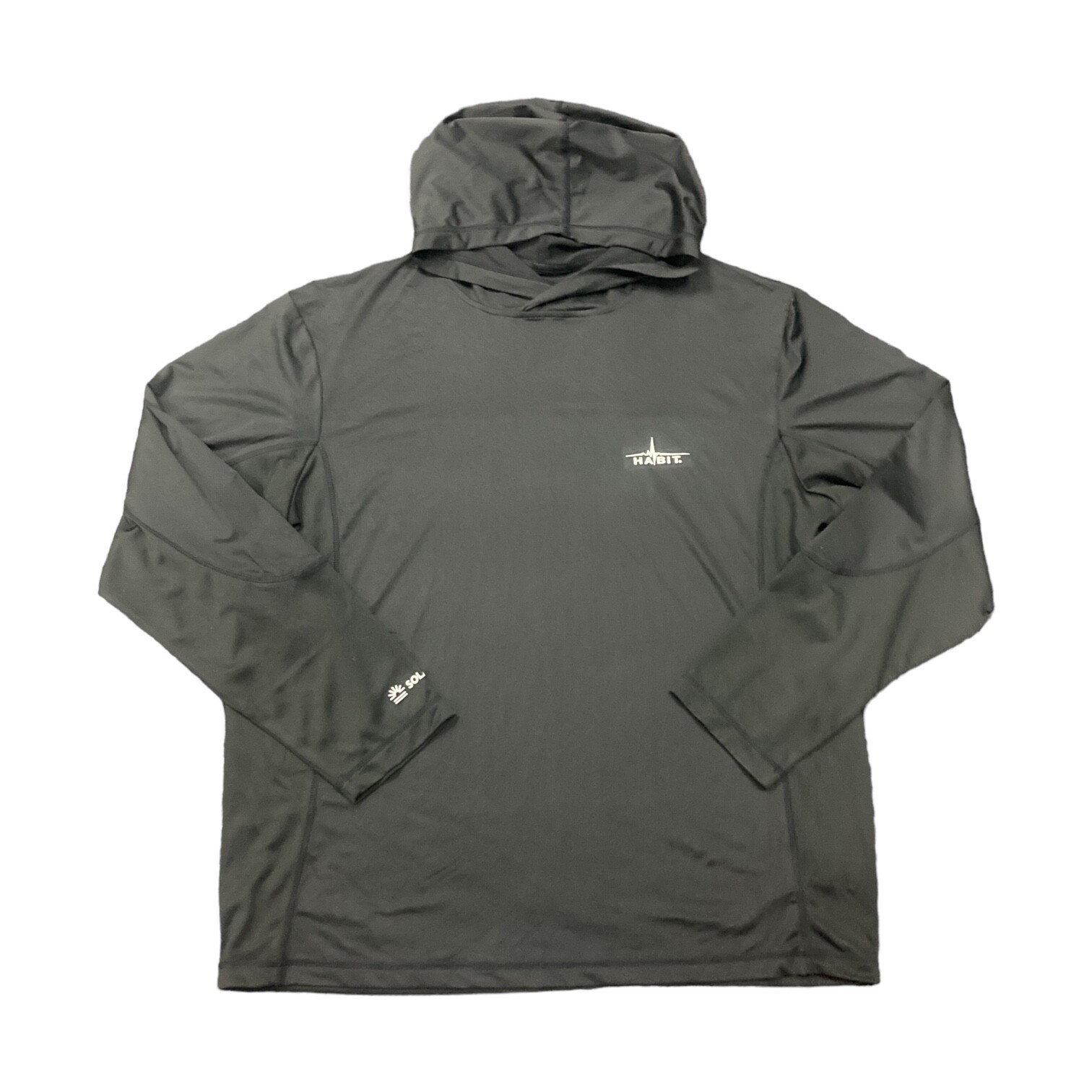 Легкая многослойная рубашка Habit Mens Hidden Cove с капюшоном (черный, S)