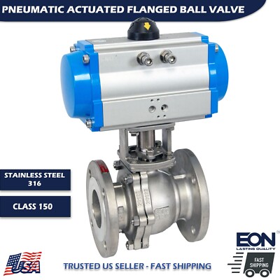 Pneumatic Ball Valve StainlessSteel Flanged Class150 Double Acting/Spring Return