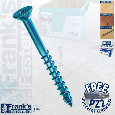 FLOOR-TITE  BLAU BODENSCHRAUBEN 4,2 MM PZ2 HOLZSCHRAUBE SPERRHOLZ HARTHOLZ TITE-FIX 