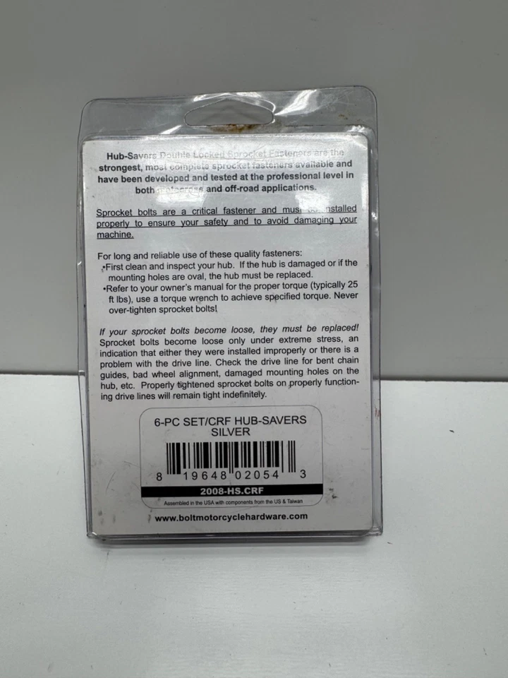 Honda CRF CR Rear Sprocket Bolt Kit Bolts Fastener - Image 2 of 2
