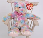 Vintage TY Beanie Baby TWIRLS Tie-Dye Bear Plush with Tags 2004