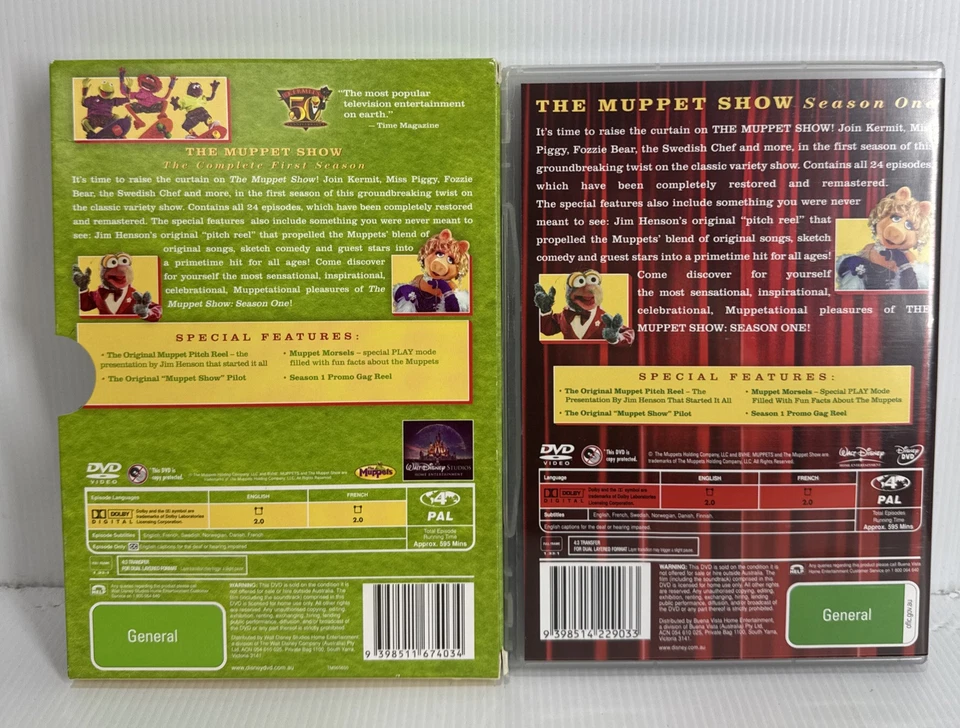 The Muppet Show Season 1 Special Edition DVD 4 Disc Set PAL Region 4 Kermit Frog - Image 2 of 4