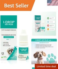 VET PLUS: Dog Eye Drops for Pets  Lubricate Acute/Seasonal Dry Eyes  Superi...