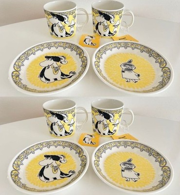 Set Of 8 ARABIA Moomin Scope 25th Anniversary Opera Mag Plate Moomin & Little My