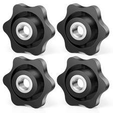 1/4-20 Knob 6 Star Knobs, Plastic Hand-Tighten Thumb Nuts, Hex Head Knurled G...