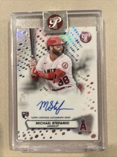 Michael Stefanic 2023 Topps Pristine Encased On Card Auto RC PA-MS Angels Rookie