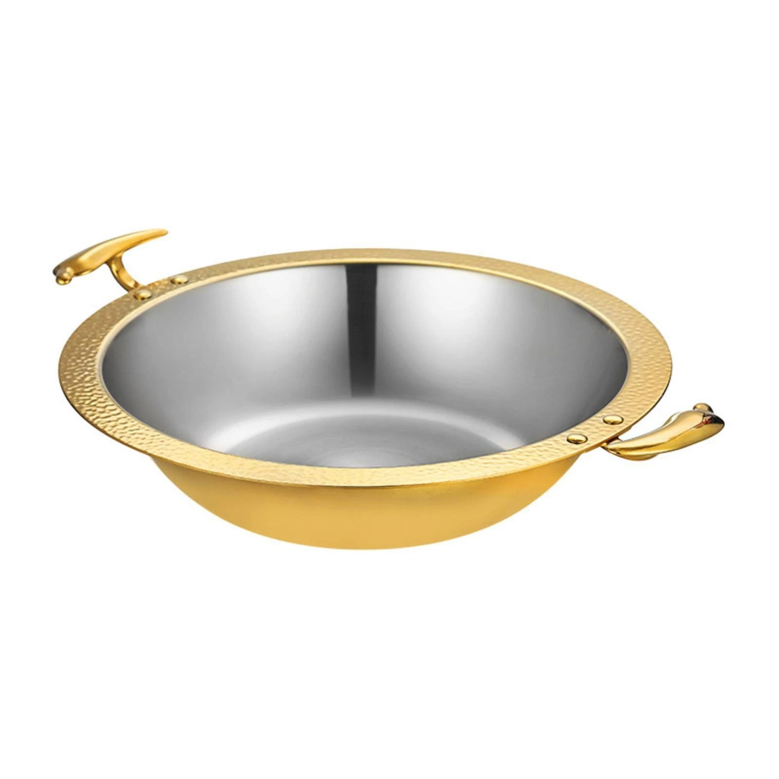 Stainless Steel Hot Pot Bowl Gas Cooktop Kitchen-Safe Cookware