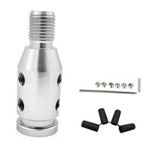 Universal Gear Shift Connector, M12 1.25 Aluminum Car Shifter Knob Silver