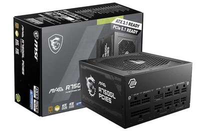 MSI Mag A750GL PCIE5 PSU 750W Fully Modular Power Supply 80+ Gold *SEALED*