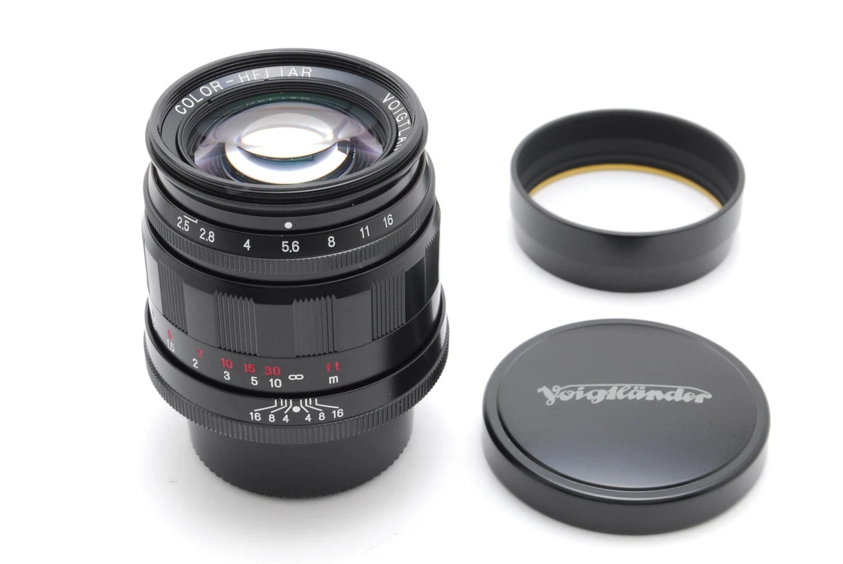 Voigtländer Camera Lenses 75mm Focal f/2.5 Maximum Aperture for