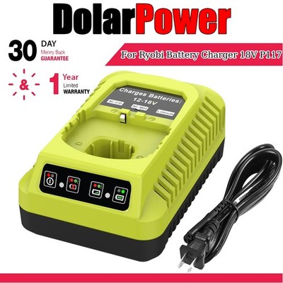 P117 Fast Charger For RYOBI For One+ Plus 18V High Capacity Lithium Battery P108