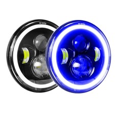 7 in Led Headlight Round, Projector 7 in Halo led Headlight DOT Hi/Low Beam B...