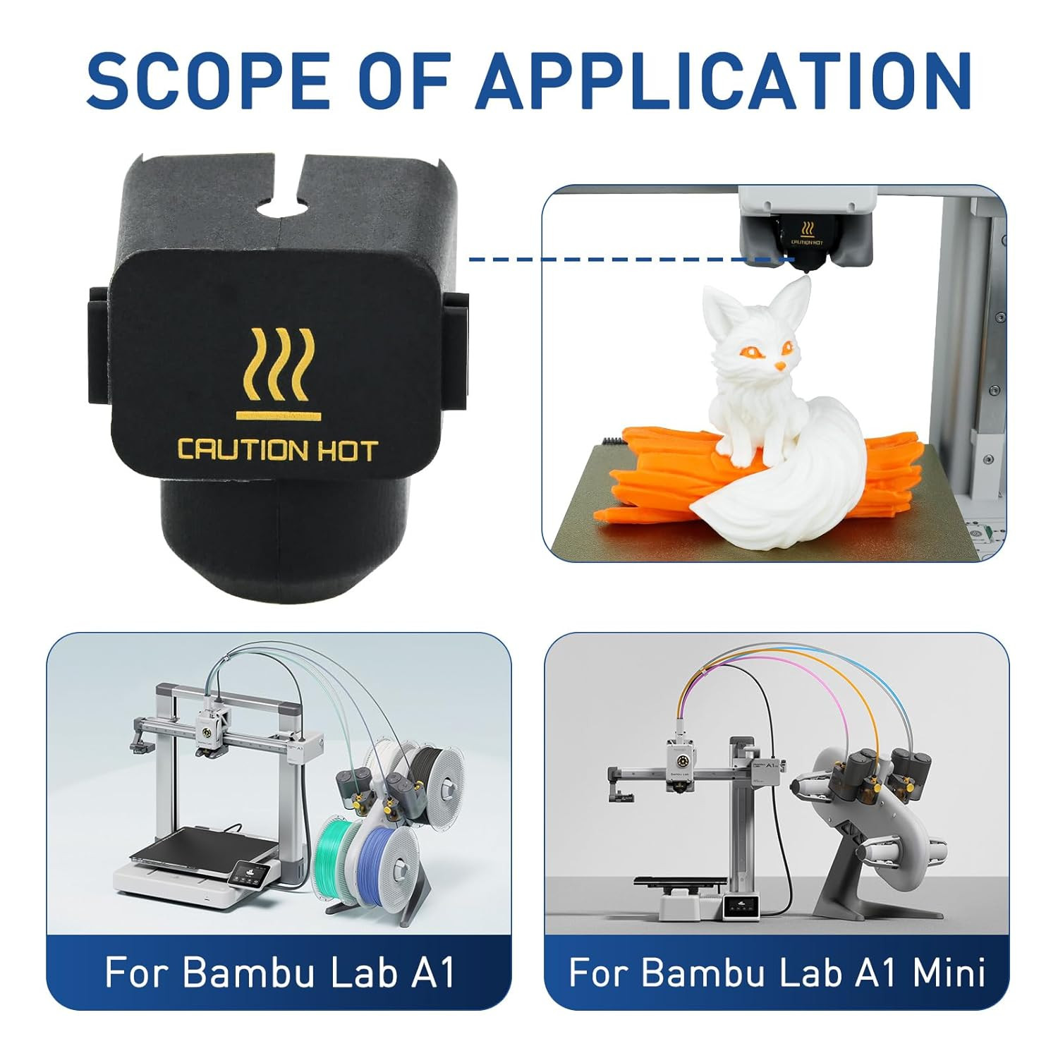 3D Printer Hotend 5Pcs Black Silicone Sock Heater Block Silicone Cover for Bambu