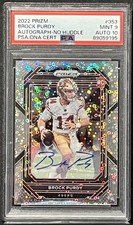 2022 Panini Prizm No Huddle Autograph #353 Brock Purdy PSA 9 AUTO 10 Rookie