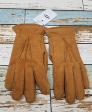 UGG Men Leather 3 Point Leather Gloves Chestnut Tan Size Medium