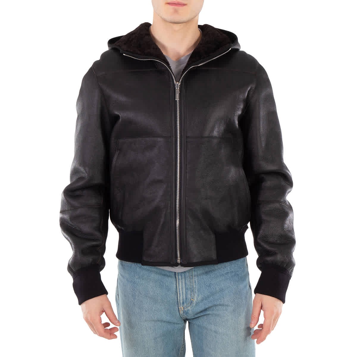 Двусторонний жакет-блузон из овечьей шерсти Ferragamo с капюшоном 439090₽