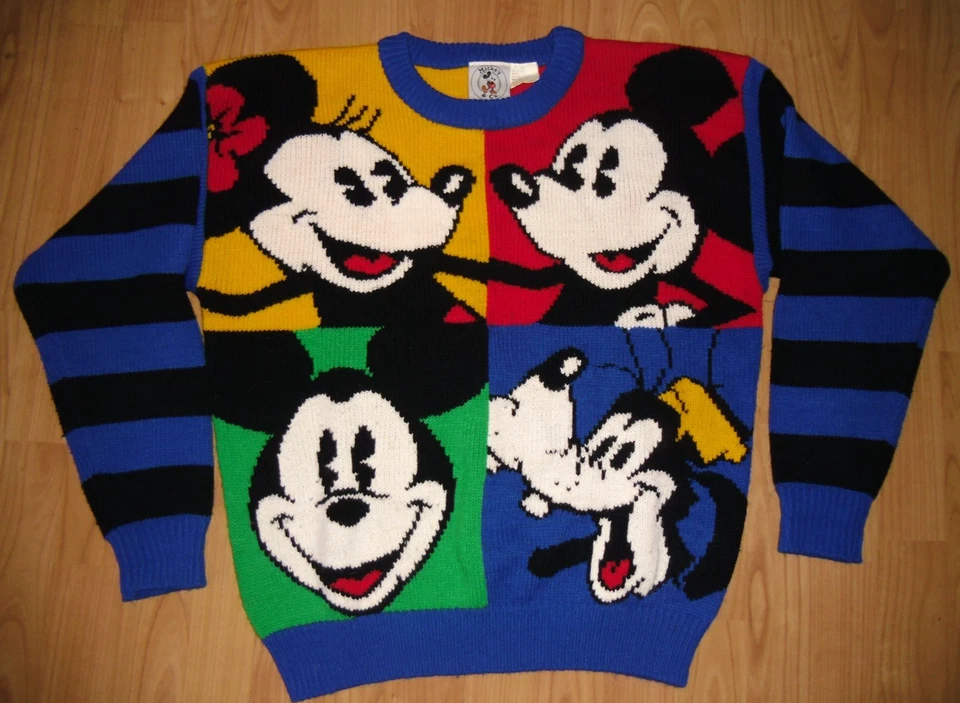 Vintage made in Hongkong 1990s Mickey & Co Walt Disney Strick Pullover Gr.L RAR - Bild 2 von 4