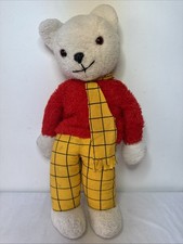 Vintage Rupert Bear Tebro Soft Toy - Plush 1970’s - 2ft Tall/61cm - BX21